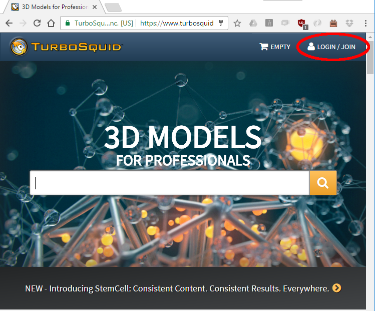 Turbosquid (link de login/join).