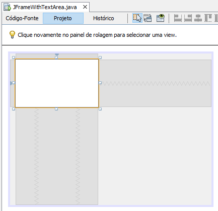 Componente Área de texto durante o projeto