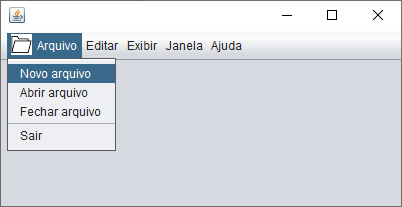  Menu concluído com ícone adicionado