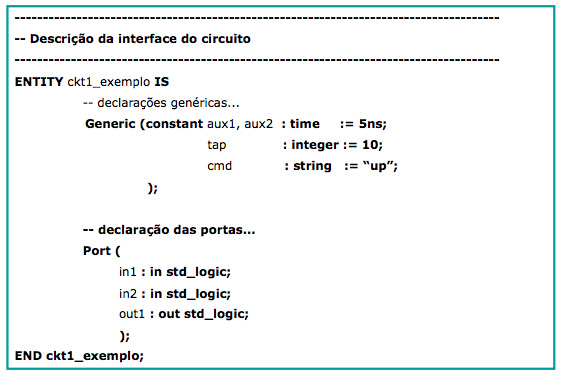 Exemplo 1 da descrição da entidade