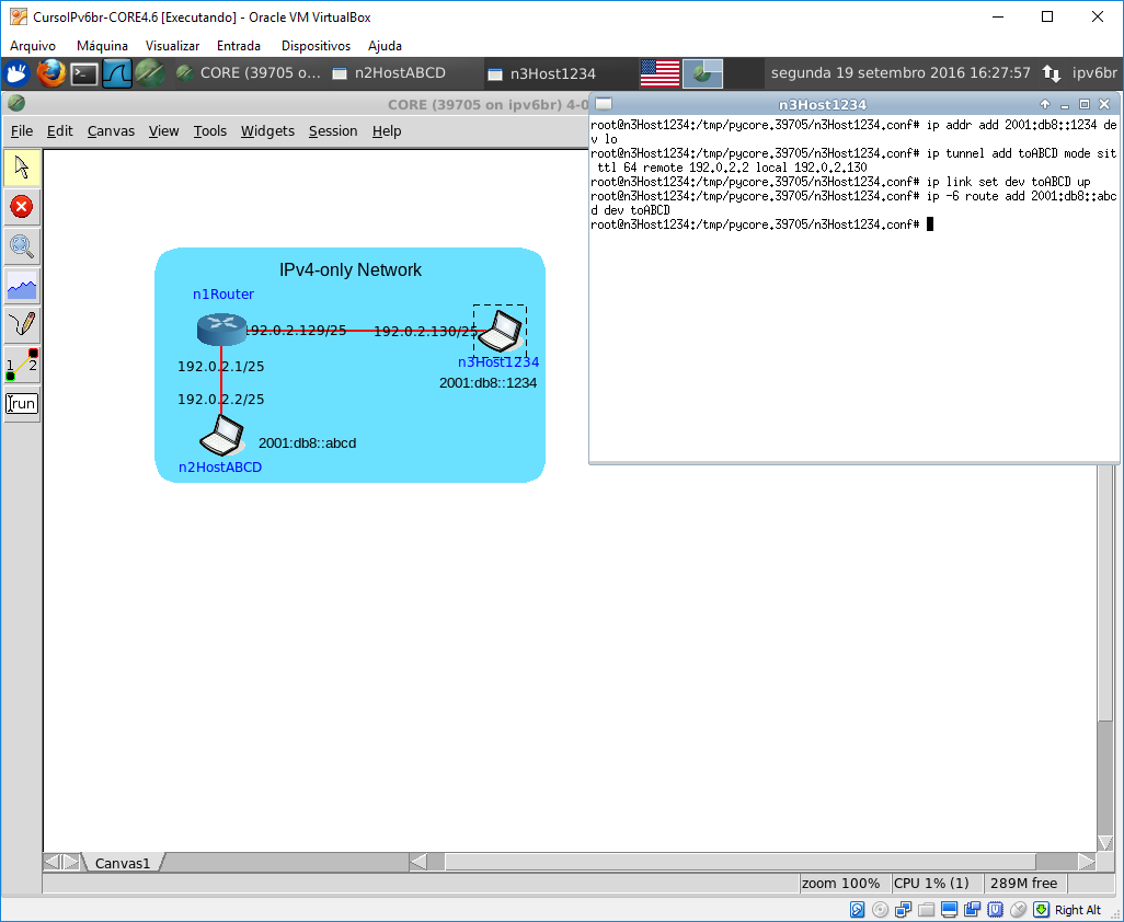 Configuração do túnel 6in4 no host n3Host1234.