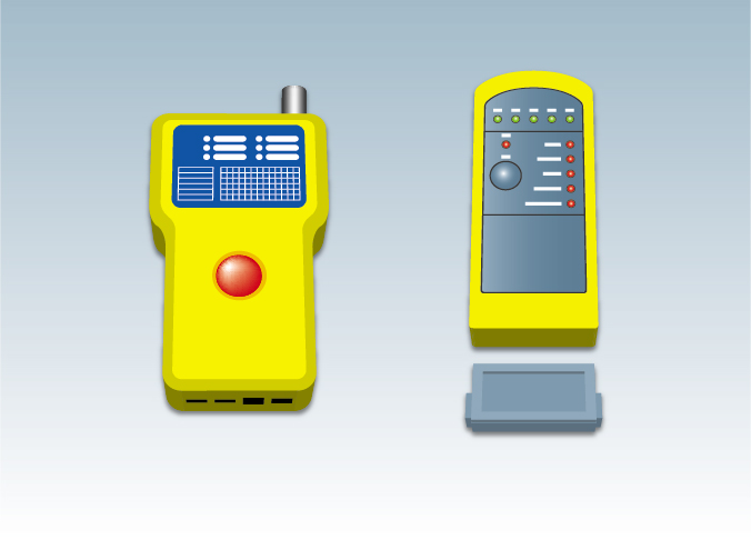 Testadores de cabos da Punktal Blix (a) e Fluke Micro Mapper (b).